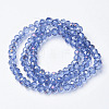 Electroplate Transparent Glass Beads Strands EGLA-A034-T2mm-F19-2