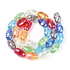 Electroplate Transparent Glass Beads Strands EGLA-N025-05B-A01-2