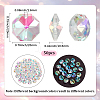 50Pcs Octagon Sew on Glass Rhinestone GLAA-SP0001-83A-01-2