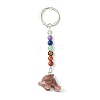 Dolphin Natural Gemstone Keychain KEYC-F040-05-2