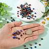 175Pcs 5 Colors 2-Hole Opaque Glass Seed Beads SEED-PJ0001-04A-6