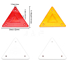 CHGCRAFT 10Pcs 2 Colors Slow Moving Vehicle Sign AJEW-CA0003-39-2