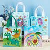 8Pcs 4 Styles Non-Woven Fabric Reusable Folding Gift Bags with Handle ABAG-GF0001-19C-4