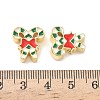 Christmas Brass Enamel Beads KK-I474-G08-3