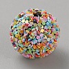 Opaque Acrylic Beads MACR-WH0010-12B-1