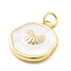Ocean Theme Brass Enamel Pendants KK-Q029-01D-G-3
