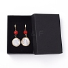 Natural Baroque Pearl Keshi Pearl Dangle Earrings EJEW-JE03907-02-4