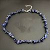 Natural Lapis Lazuli Chip Beaded Necklaces for Women IW6789-19-1