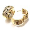 Rack Plating Brass Micro Pave Cubic Zirconia Hoop Earrings EJEW-H016-17G-2