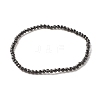 Natural Black Spinel Beads Stretch Bracelet for Women BJEW-JB07420-02-1