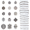   15 Strands 15 Style Tibetan Style Flower Alloy Bead Strands TIBEB-PH0004-93-1