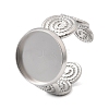 Spiral 304 Stainless Steel Cuff Ring Components STAS-P454-02D-P-1