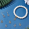 8Pcs 2 Colors Rack Plating Brass Micro Pave Cubic Zirconia Charms KK-AR0004-57-4