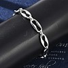 304 Stainless Steel Coffee Bean Chain Bracelets for Women Men BJEW-F488-45P-3