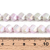 Anti-Tarnish Electroplate Glass Beads Strands GLAA-T025-8mm-14F-4