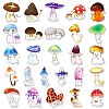 51Pcs Mushroom PVC Adhesive Waterproof Stickers Self-Adhesive Stickers PW-WG637B4-01-5