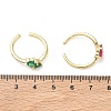 Brass Micro Pave Cubic Zirconia Cuff Open Rings RJEW-Z145-03G-5