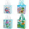 8Pcs 4 Styles Non-Woven Fabric Reusable Folding Gift Bags with Handle ABAG-GF0001-19C-1