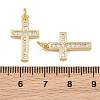 Brass Micro Pave Clear Cubic Zirconia Pendants CU-CBADC6C-06G-01-3