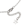 201 Stainless Steel Sun Moon Star Pendant Natural Lapis Lazuli & 304 Stainless Steel Link Chain 3 Layer Necklaces for Women NJEW-JN05470-04-5