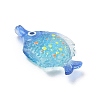 Transparent Resin Pendants RE-CBA098D-01C-2
