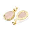 Natural Rose Quartz Pendants G-M405-05G-02-3