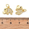 Brass Micro Pave Cubic Zirconia Pendants KK-C092-18B-G-3