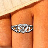 Alloy Rhinestone Plain Band Rings PW-WG28CFB-03-4