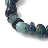 4Pcs Dyed Natural Dragon Veins Agate Beaded Stretch Bracelets for Women BJEW-JB13047-4
