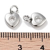 Brass Micro Pave Cubic Zirconia Charms KK-C051-07P-03-3