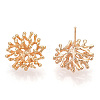 Brass Stud Earring Findings KK-T038-494G-3