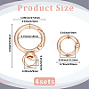 4 Sets Alloy Spring Gate Clasps FIND-BBC0004-11-2
