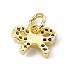 Brass Micro Pave Clear Cubic Zirconia Butterfly Charms ZIRC-F132-86G-2
