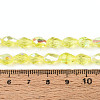 Transparent Electroplate Glass Beads Strands EGLA-N023-6x8mm-A02-4