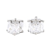 Brass Pave Clear Cubic Zirconia Beads CU-CBAF71E-01P-1