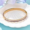 304 Stainless Steel Rhinestone Bangles for Women BJEW-Z092-02G-3