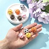 10Pcs 5 Colors Sport Theme Opaque Acrylic Resin Beads MACR-FS0002-05-9
