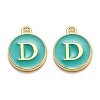 Golden Plated Alloy Enamel Charms LS-ENAM-Q437-15D-1