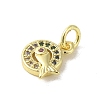 Real 18K Gold Plated Brass Pave Colorful Cubic Zirconia Pendants KK-M283-07D-02-2