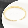 Brass Micro Pave Clear Cubic Zirconia Hinged Bangles BJEW-F528-01G-4