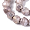 Ombre Effect Dyed Electroplate Opaque Glass Beads Strands EGLA-Q130-01A-03-4