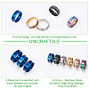 Unicraftale 18Pcs 18 Styles 201 Stainless Steel Grooved Finger Ring Settings STAS-UN0042-78-5