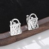 Brass & Glass Hoop Earrings EJEW-Q014-12P-1