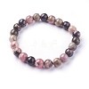 Natural Rhodonite Beads Stretch Bracelets BJEW-F380-01-B16-2