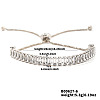 Adjustable Brass Pave Cubic Zirconia Slider Bracelets YT3648-1-1