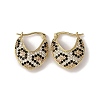 Brass Micro Pave Cubic Zirconia V-Shaped Hoop Earrings EJEW-H165-06G-4