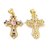 Brass Micro Pave Cubic Zirconia Pendants KK-M249-16G-02-1