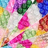 Spray Painted Crackle Glass Beads CCG-YW0001-02-8mm-2