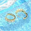 Brass Micro Pave Clear Cubic Zirconia Hoop Earrings EJEW-C122-02G-3