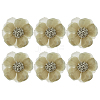 6Pcs Flower Cloth Brooches for Backpack Clothes Wedding Party JEWB-FH0002-38B-1